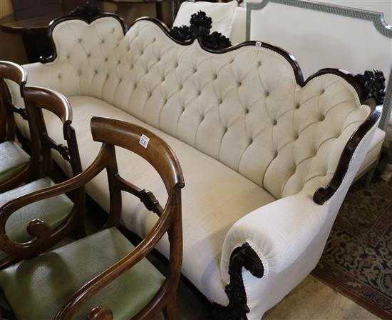 Upholstered 19C Swedish sofa